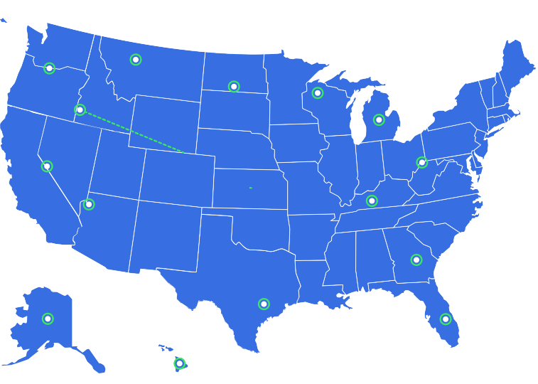 Map showing flexible logistics